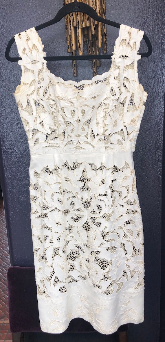 Vintage linen white dress