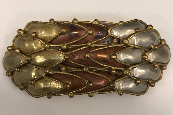 A Vintage Copper and Brass Belt Buckle - image 1