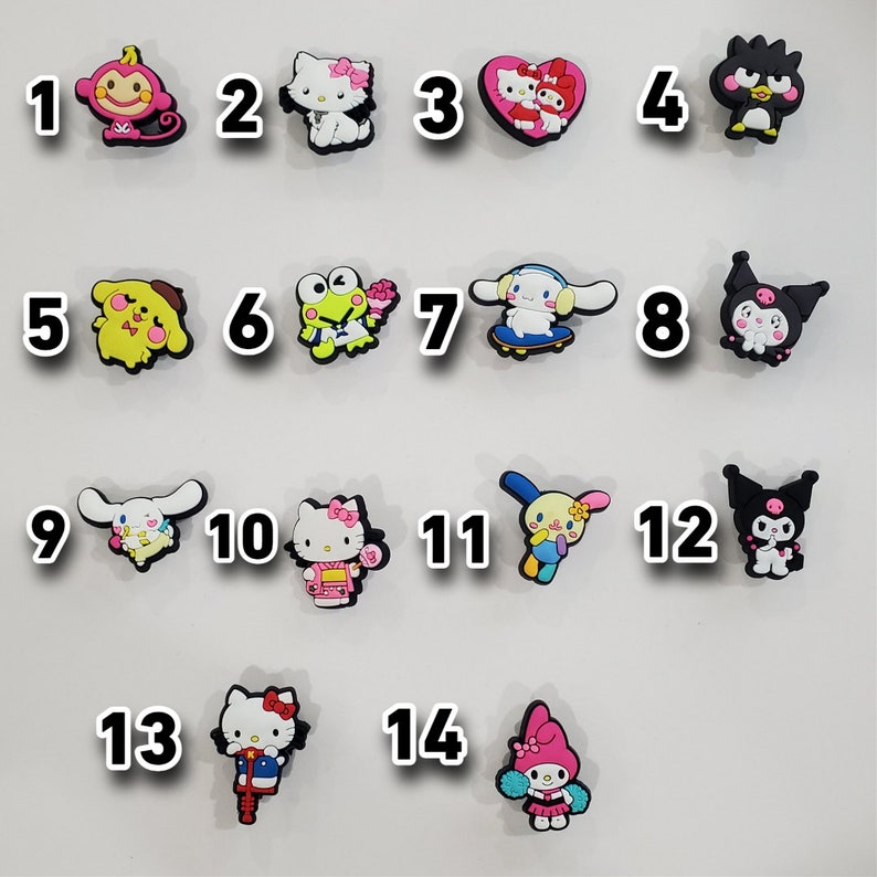 Hello Kittyy Characters Croc Charms Kitty and Friends Jibbitz Etsy
