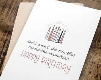 Sentimental Birthday Card / 90th 80th 70th Birthday Card / 60th 50th Birthday Gift / Grandpa Grandma Birthday / Simple Happy Birthday Card