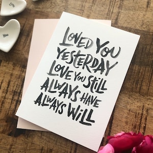 I Love You Card / Valentines Day Card For Him, Her / Anniversary Card For Husband / Love Cards / Wife Birthday Card / Romantic Gifts