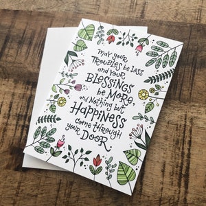 Irish Blessing New Home Card / Housewarming Card / Thinking of You Card / Encouragement Cards / First Home Card / New Homeowner Gift