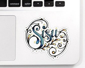 Sisu Sticker / Finland Finnish Christmas / Finnish Gifts / Scandinavian Gift / Nordic Christmas / Sisu Decal / Small Inspirational Gift