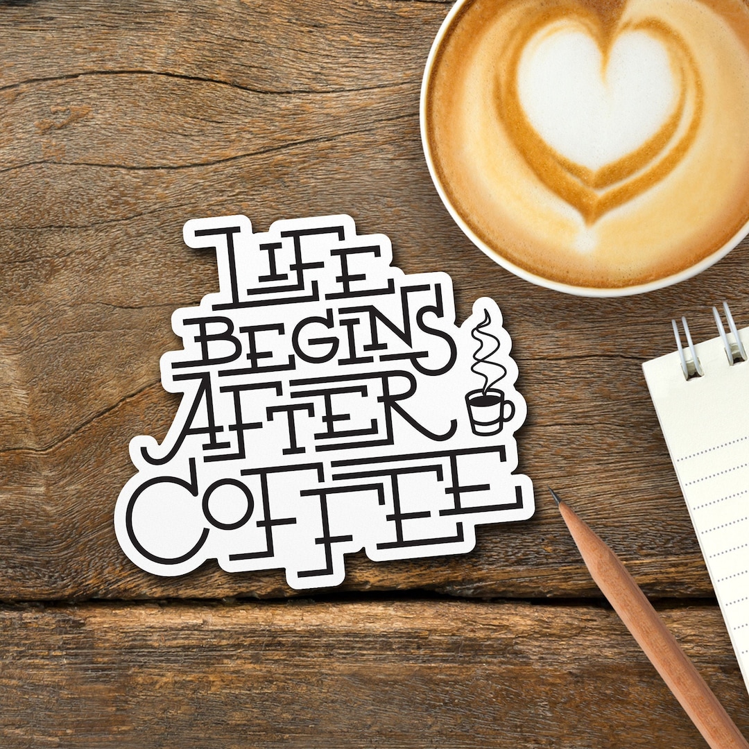 Coffee Stickers / Coffee Gifts for Her Him / Coffee Lover / Etsy
