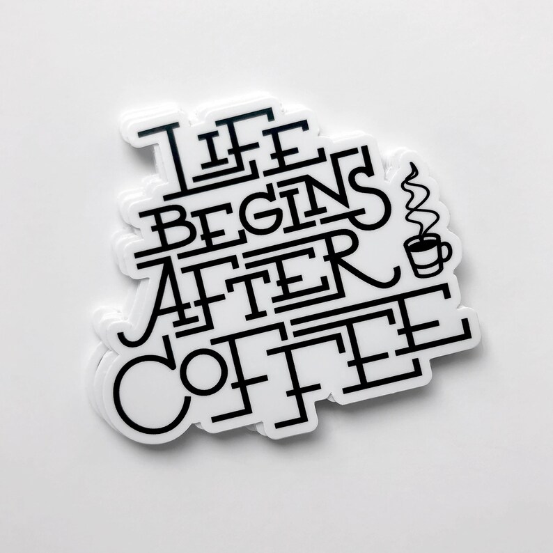 Coffee Stickers / Coffee Gifts for Her Him / Coffee Lover / Etsy