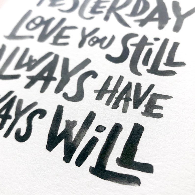 I Love You Card / Valentines Day Card for Him Her / Etsy