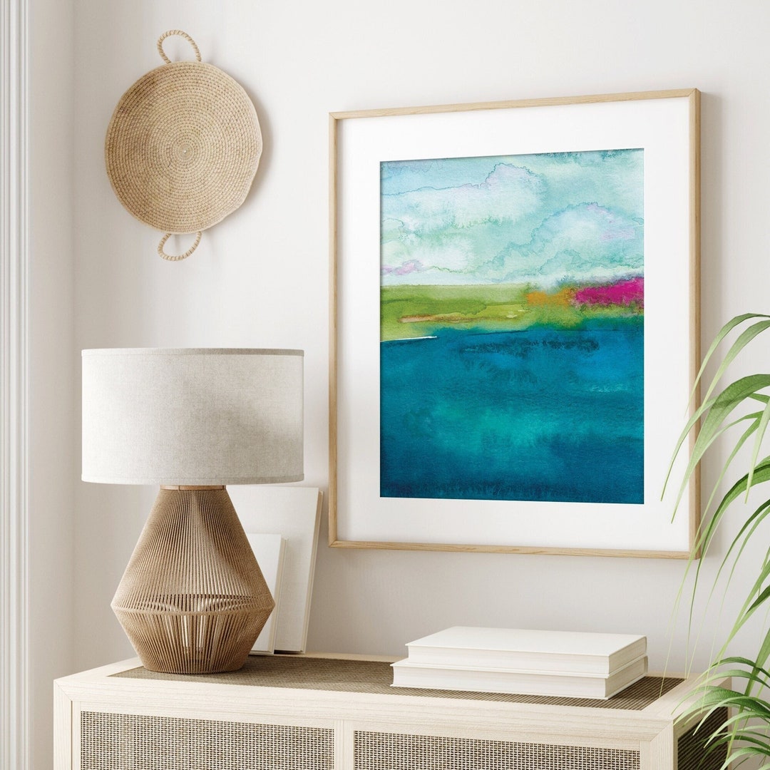 Vibrant Coastal Wall Art / Abstract Beach Art / Bright Abstract