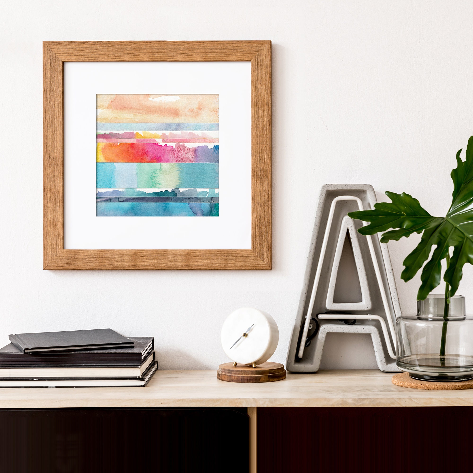 Abstract Coastal Wall Art / Colorful Ocean Art / Abstract Etsy