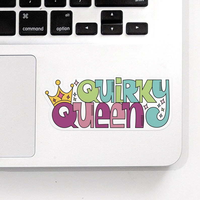Quirky Queen Laptop Sticker / Weird Water Bottle Stickers / Etsy