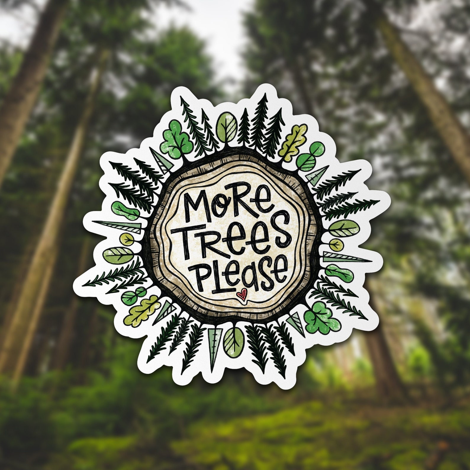 Tree Hugger Sticker / Environmental Stickers / Nature Stickers