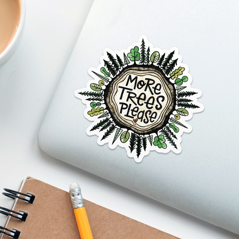 Tree Hugger Sticker / Environmental Stickers / Nature Stickers Etsy