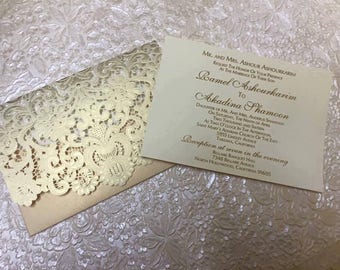 embossed invitation etsy