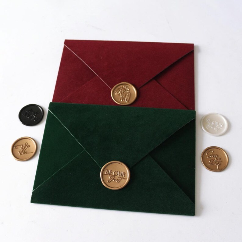 Emerald Green Velvet Burgundy Black Blue Envelopes A7 Euro Etsy
