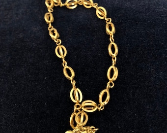 Vintage 14k fany chain link necklace