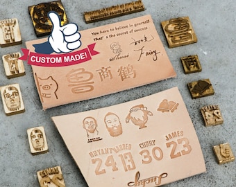 Customize Personalized Embosser Stamp - Custom Leather logo embossing, Wood Heat Stamp branding iron wooden burning