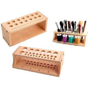 Wooden Leather Tools Storage Box Shelf Leather Tool Organizer Leather craft Tools Holder Punch Storage Box Organizer