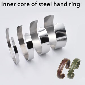 Highly Polished Stainless Steel bracelet inner core,inner core of steel hand ring,Handmade bracelet,supplies for leather bracelet