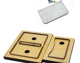 コインケース カードホルダー ジッパー付き、レザーダイカッター