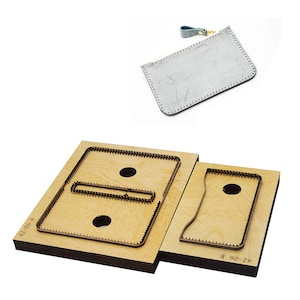 Münze Geldbörse Kartenhalter mit Reißverschluss, Leder-Stanzer, Münze Geldbörse, Münze Tasche, Punsch-Werkzeug, Leder Punch sterben, Form Holz die Leathercraft Werkzeug