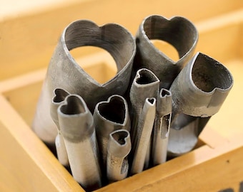 Leather Craft DIY Heart Apricot Peach Shape Punch Hole Tool Punche Carbon steel Leather Craft Puncher Leather Punch Hole Tool