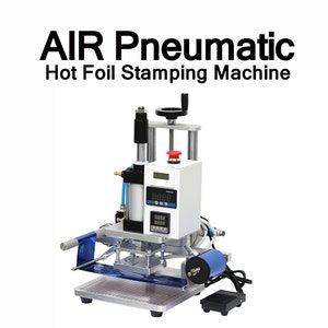 Macchina per stampaggio a caldo, macchina per stampaggio pneumatico pneumatico a foglio caldo a temperatura regolabile per pelle, PVC, PU, legno, biglietto da visita