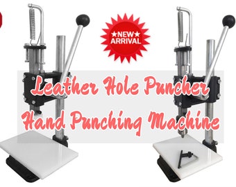 Leather Hole Puncher Hand Punching Machine,Manual Press Puncher Punch Tools for DIY Leather Craft Punching Holes,Press Machine,pressure tool