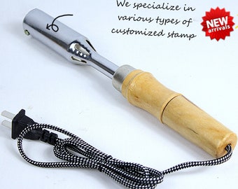 Lederen stempel gereedschap Heat embosser voor houtwerk - Branding ijzer aangepaste branding houten ijzeren gereedschap, lederen cake embossing stempel