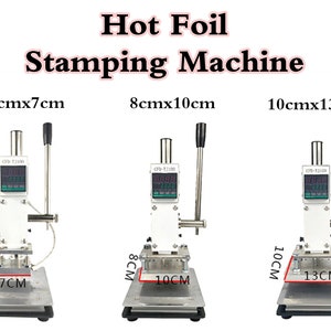 GRATIS Express Verzending-Lederen Hot Foil Machine, 5x7/8x10/10x13cm, Instelbare Temperatuur, Embossing Stempelen Logo Machine Voor Branding Iron