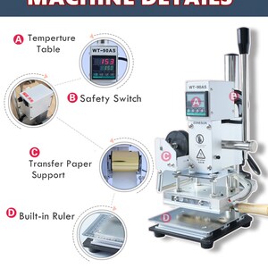 GRATIS Express Verzending - Leder Hot Foil Machine - Verstelbare Temperatuur letters logo Embossing Stamping Logo Machine voor Branding Iron