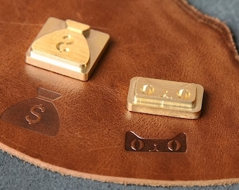 High-Quality Leather Logo Stamp for Branding Iron - Hot Foil Stamp Tool for Wood, Leather, Food Embossing