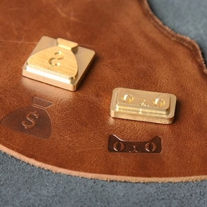 High-Quality Leather Logo Stamp for Branding Iron - Hot Foil Stamp Tool for Wood, Leather, Food Embossing