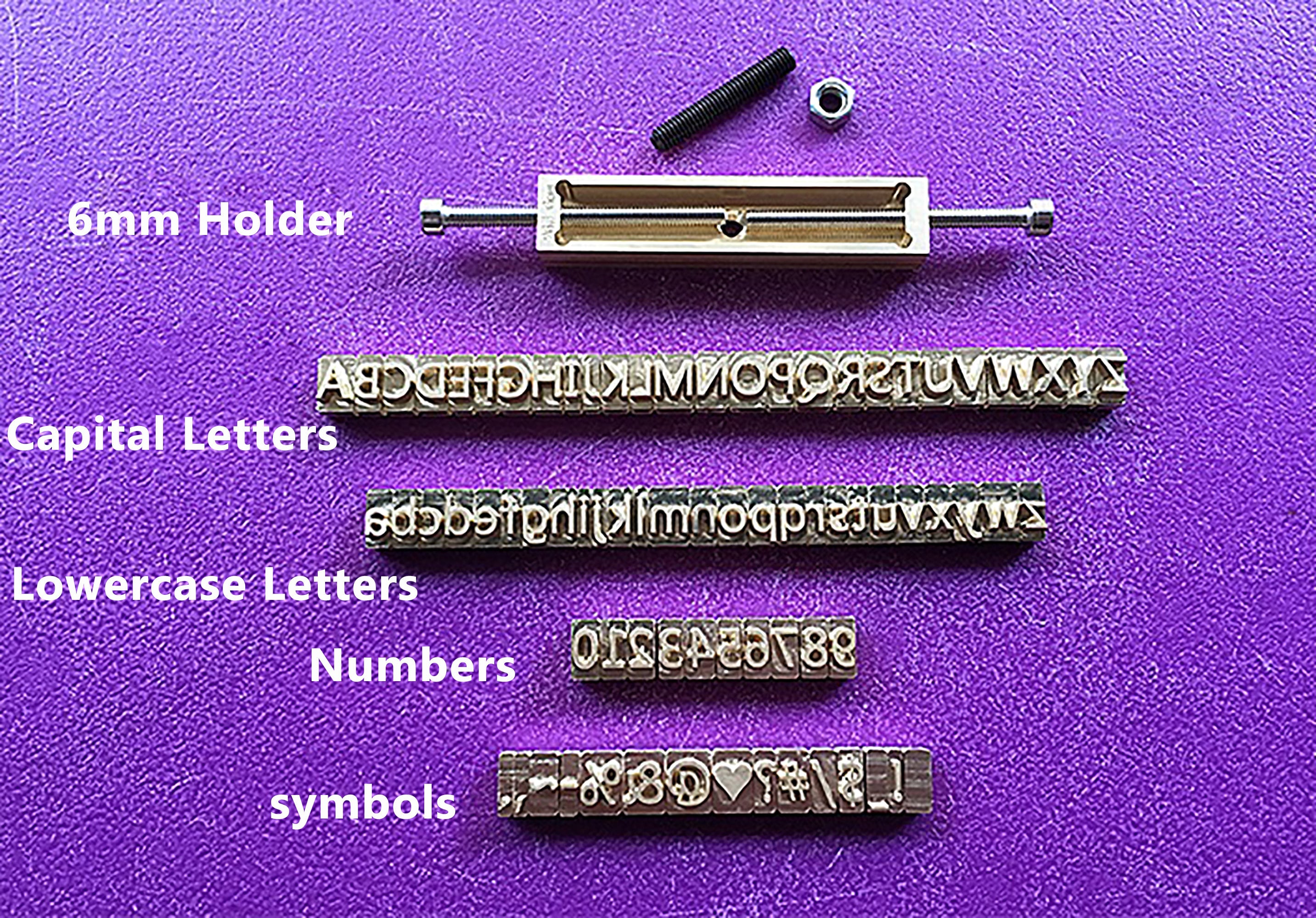 Leather Stamp Alphabet Numbers Symbols Stamp Brass Metal Etsy