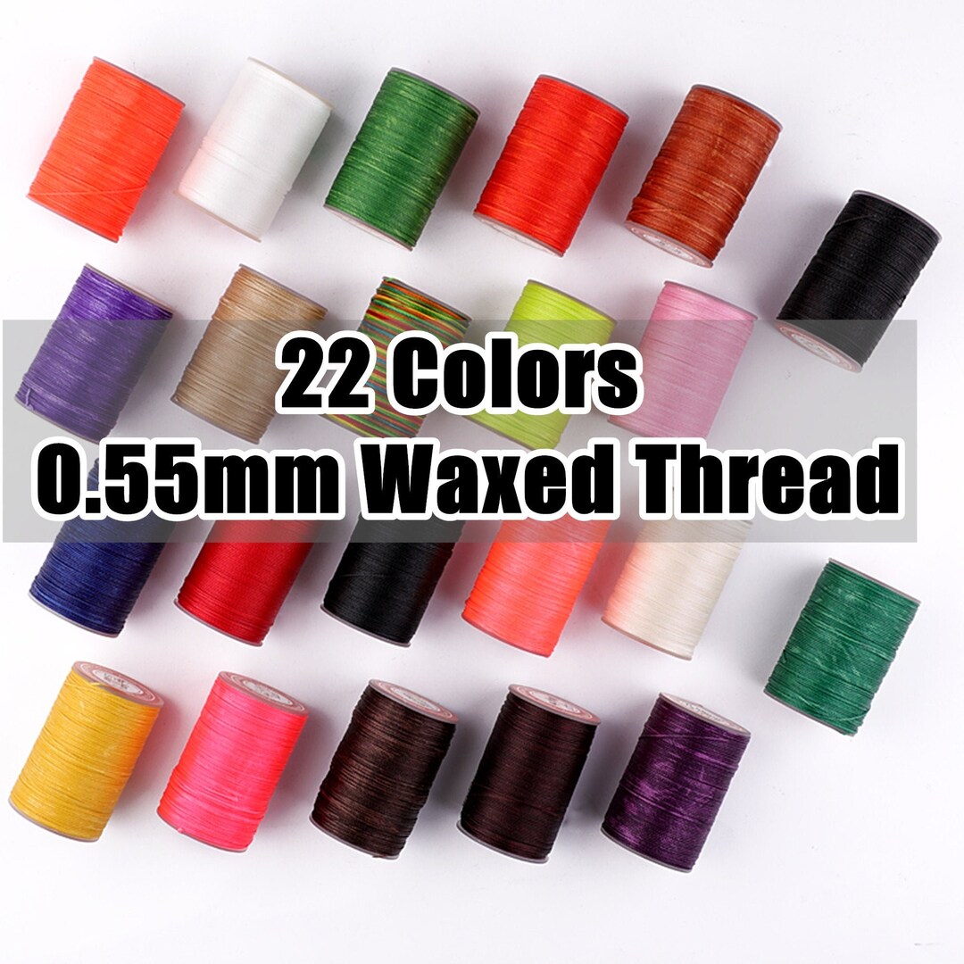 22 Colors 0.55mm Waxed Thread,color Leather Thread, 65.6yards per Color ...
