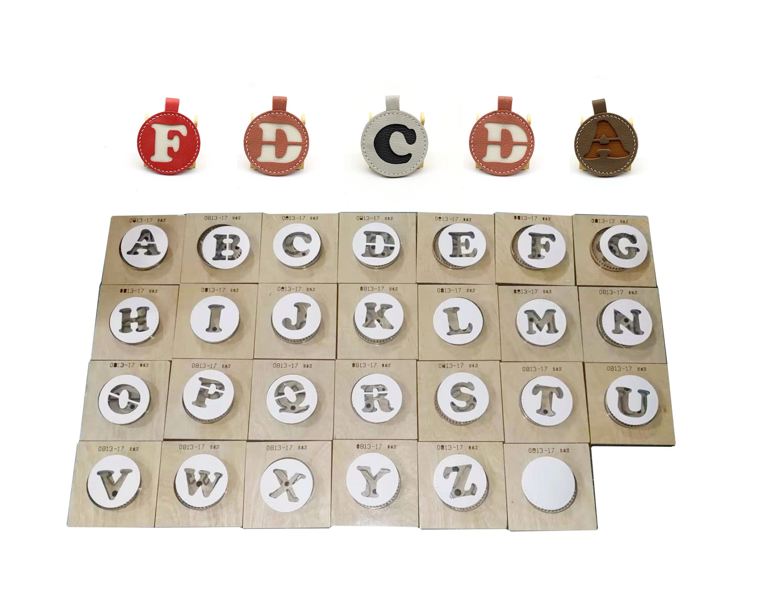 Alphabet Key Ring Leather Die Cuts Letters Pendant Etsy