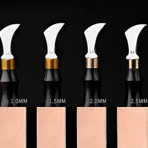 4 Size Leather Edge Line Tool DIY Handmade Leather Tool Rosewood Handle ...