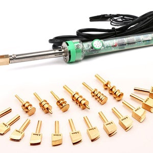 Power Electric leather 18 Edge tool Creaser Tip solder polisher, Decorative  iron tips-Marking Leathercraft