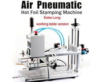 Hot Foil Stamping Machine, Adjustable Temperature Digital Air Pneumatic Hot Foil Stamping Machine for Leather, PVC,PU, Wood, Business Card