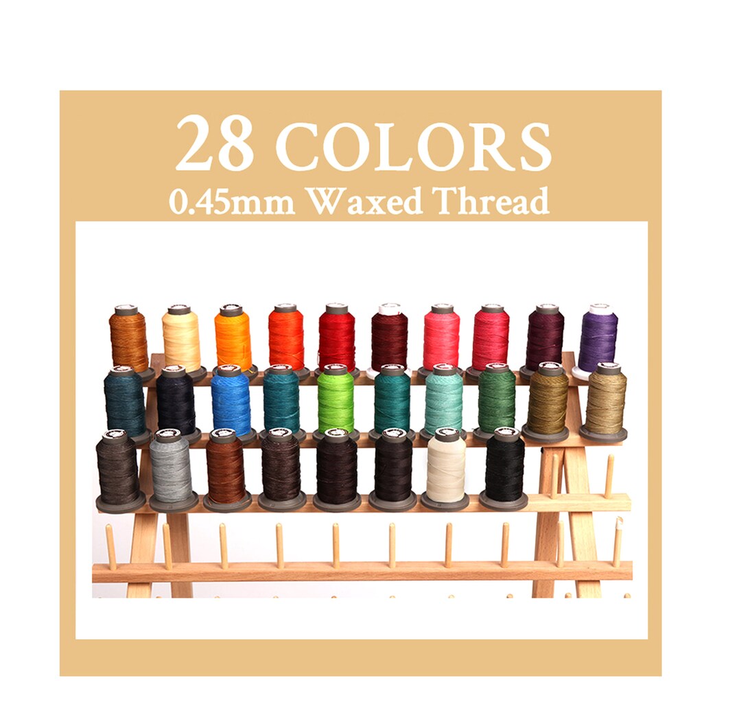 28 Colors 0.45mm Waxed Thread,color Leather Thread, 142 Yards per Color ...