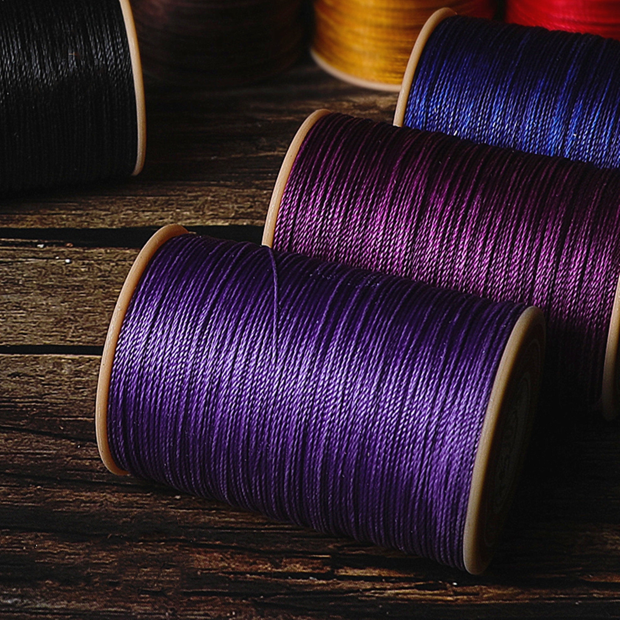Gewachstes Nähgarn, Polyester, 0,8 Mm Dick, 260 M Lang, Für Leder, Buchbindung, Schuhreparatur & Polsterei