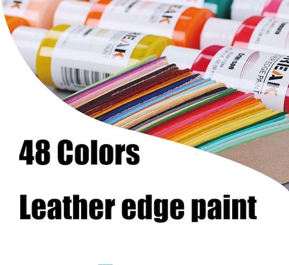 50 Colors bright Lightcolorful Paint Leather Edge Oil Edge Dye Highlights  Edge Paint Diy,vegetable Tanned Leather Coloring Agent 
