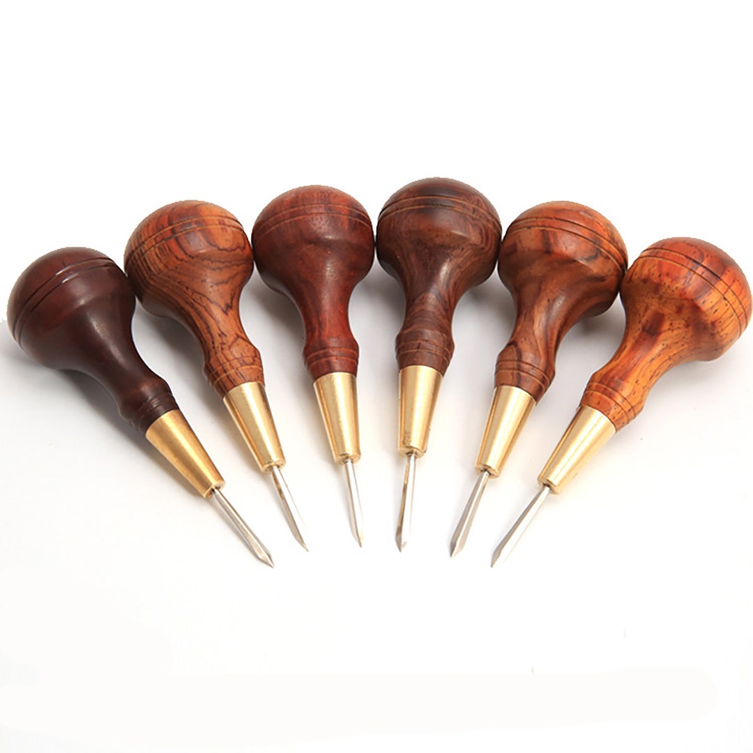 1.5 3 4 5 6mm Stitching Awl With Diamond Shape Blade Cutter Cutting Leather Cut With Good Wooden Handle Professional Leather Craft Etsy Australia