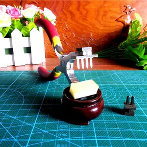 leather Craft - 4mm Diamond Prong 4  Teeth Spacing and 2 teeth Clamps Handmade Leather DIY   Punch Cutter Patch Leather Tools