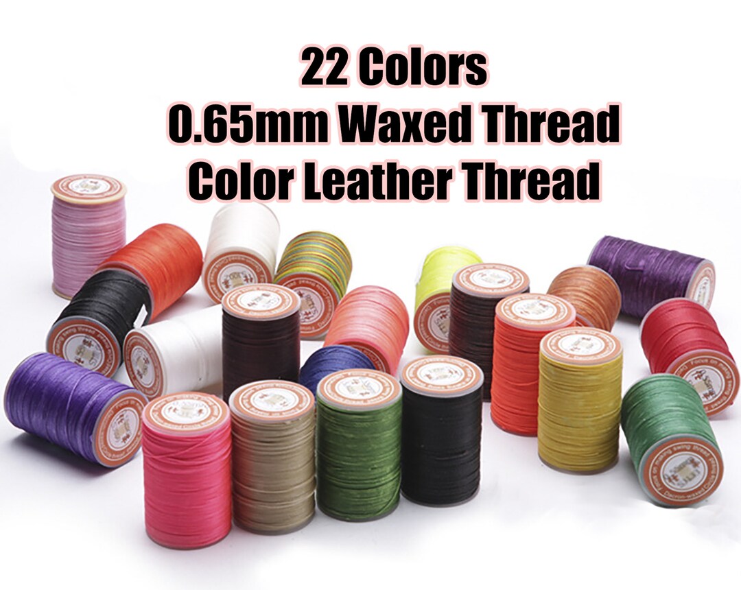 22 Colors 0.65mm Waxed Thread,color Leather Thread, 44 Yards per Color ...