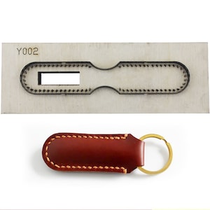 Llavero de corte de metal die hecho a mano cartera de cuero cortador láser personalizado DIY corte dies para la reserva de chatarra nuevos troqueles de corte