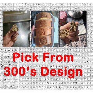 3CM Cartoon Cake Logo Branding Iron tool - 300 design Hot Stamp Brass Mold for Bread, Leather, Baked Goods and Wood Crafting DIY Bakery logo