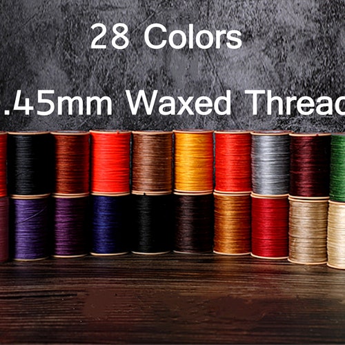 0.45mm Waxed Polyester Thread for Leather Craft Hand Sewing Etsy