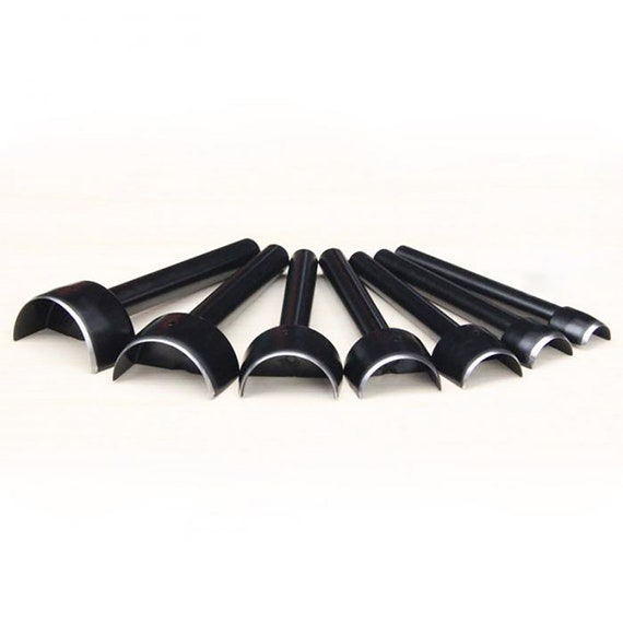 Caydo 7 Pieces Leather Craft Tools Half-Round Punch Arc-Shaped Leather Edge Cutter Punch For Crafting Strap Belt, Wallet And Bag DIY Handwork 10-40mm