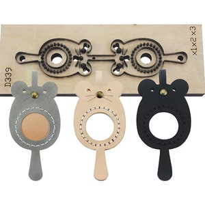 Maus Schlüsselanhänger-Anhänger,Stahl Schneide stanzt Leder, Maus Schlüsselbund Cutter Werkzeug Form Schablone DIY,Metall Schneide die Handmade Werkzeug