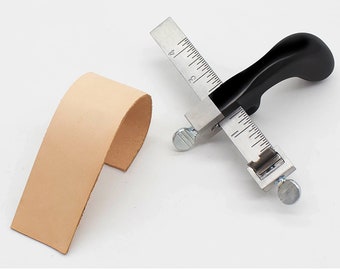 Professionele lederen band cutter draw gauge leathercraft strip riem tool diy hand snijden lederen gereedschappen met 3 scherpe messen