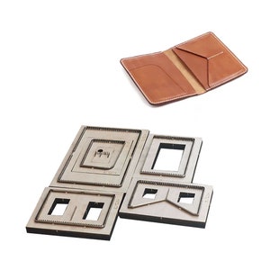 Stampo per borsa della carta del titolare del passaporto per il taglio degli stampi di legno per il cutter della pelle per l'artigianato in pelle personalizzato Set di stampi per pugni in pelle, dado di taglio della pelle